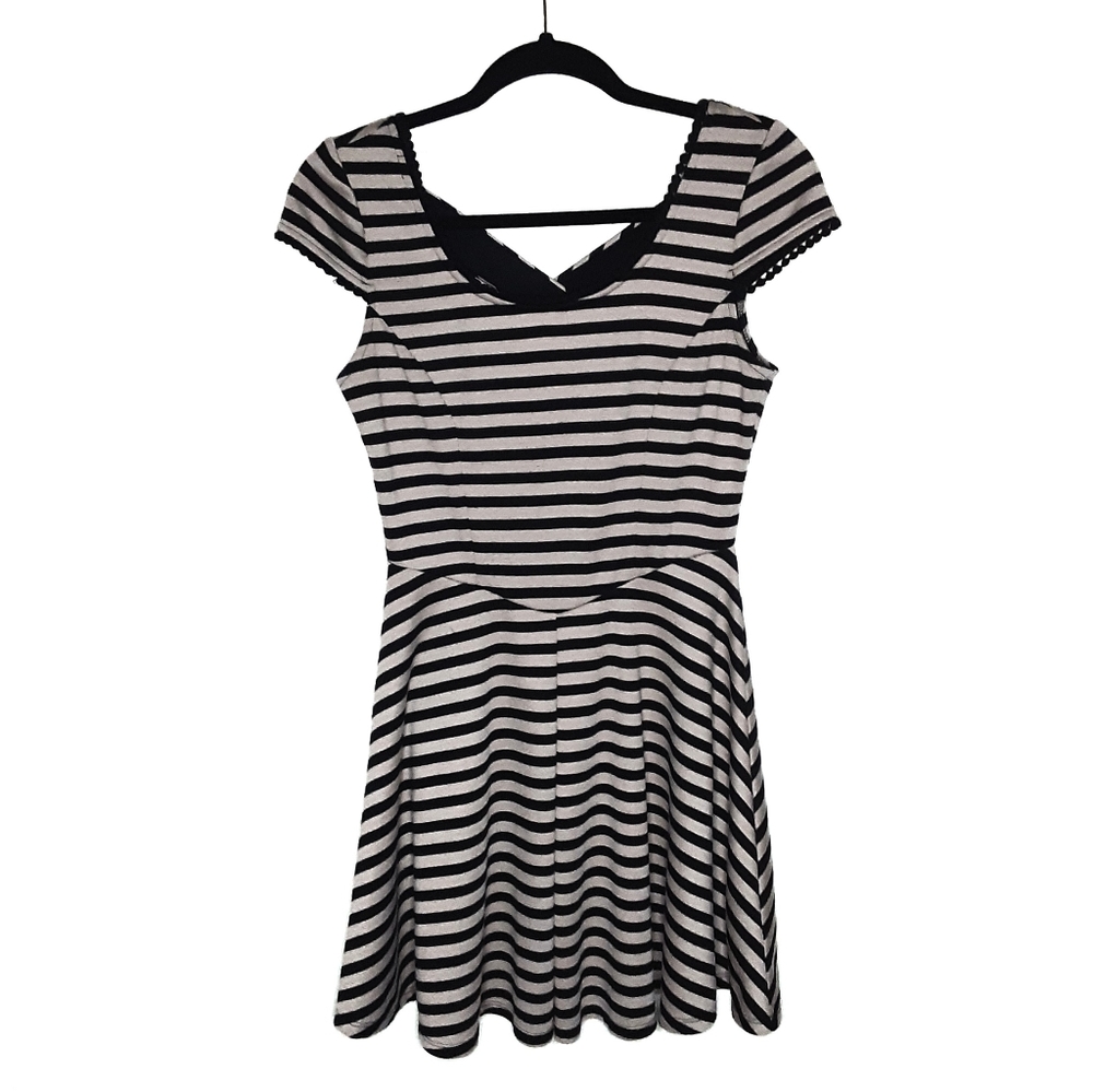 As U Wish Striped Open Back Dress